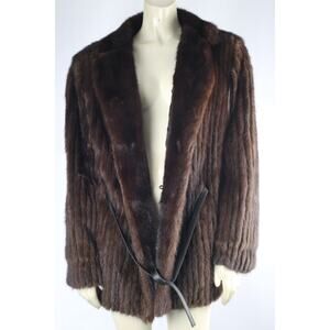 Vintage Saga Mink Brown Mink Fur Winter Jacket Coat Luxury Women’s Size S